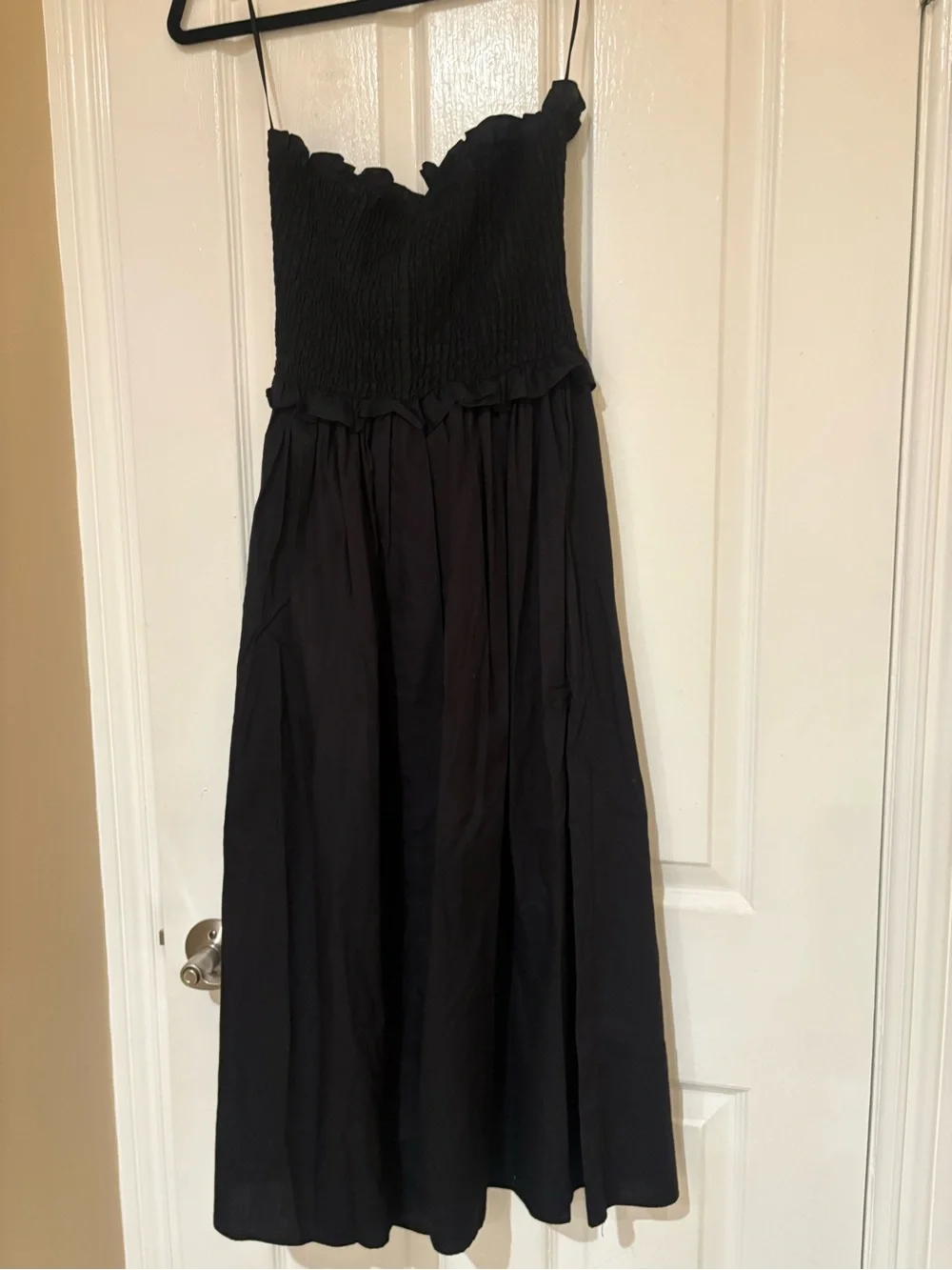 H&M Black Smocked Strap Sundress